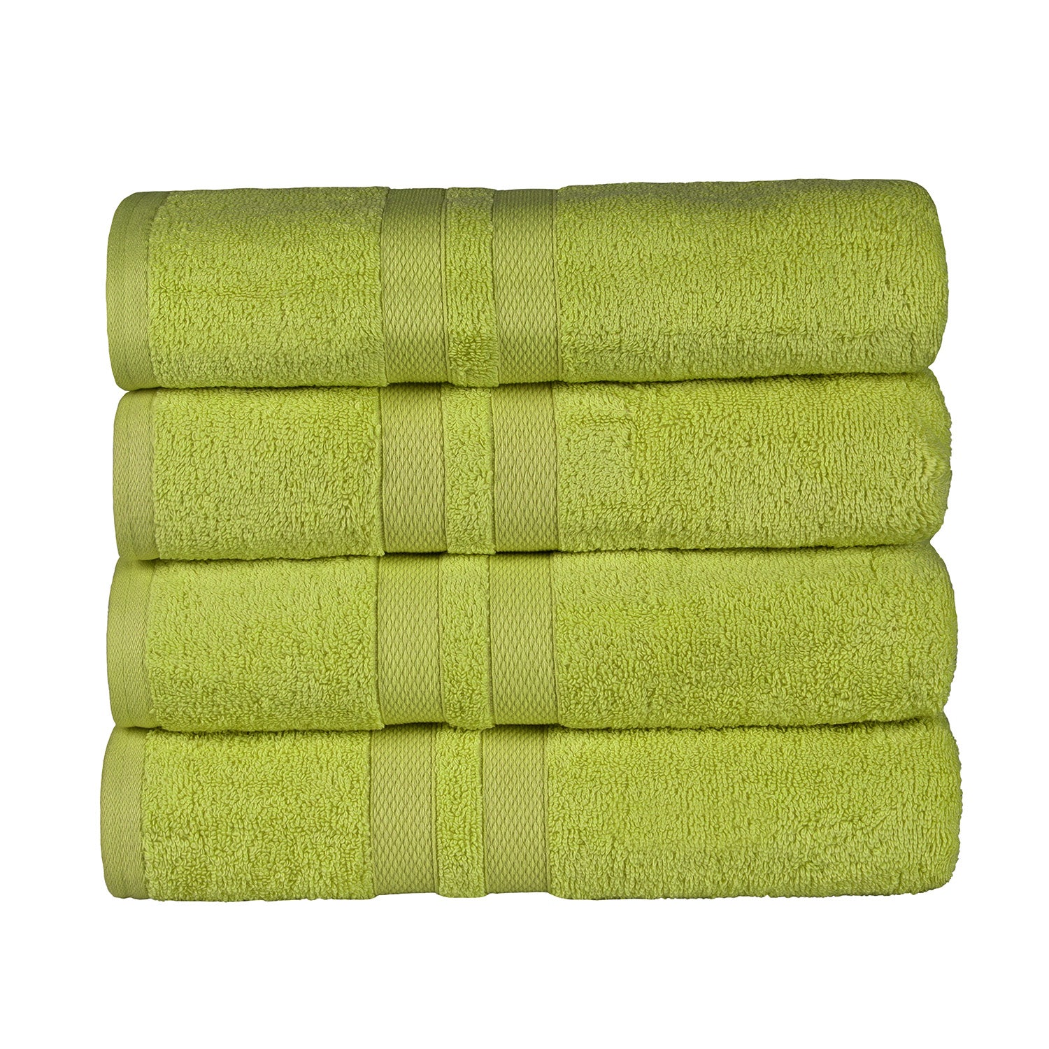 Superior Ultra Soft Cotton Absorbent Solid Bath Towel (Set of 4) - Celery