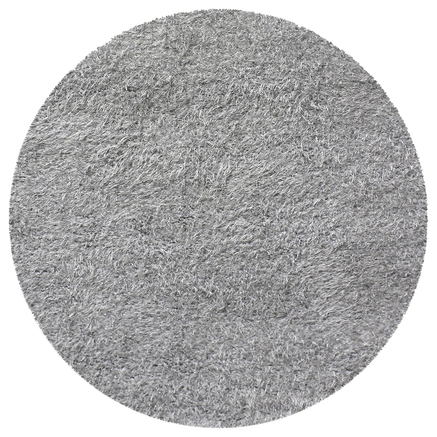 Superior Solid Indoor Plush Shag Area Rug Or Runner Or Round Rug - Silver