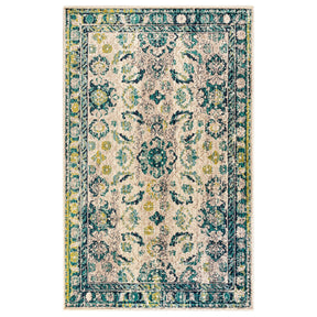 Corlie Distressed Vintage Medallion Area Rug-Rugs by Superior-Home City Inc
