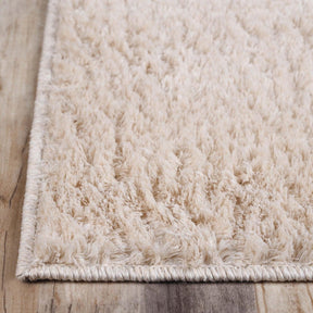 Superior Fuzzy Plush Non-Skid Soft Solid Shag Indoor Area Rug or Runner - Ivory