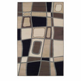 Superior Abstract Cobblestone Modern Geometric Area Rug or Runner - Brown