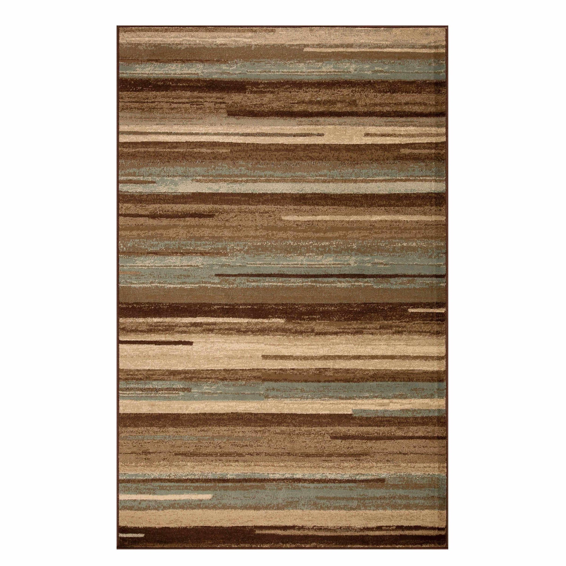 Contemporary Stripes Abstract Lines Power-Looomed Indoor Area Rug or Runner - Maroon