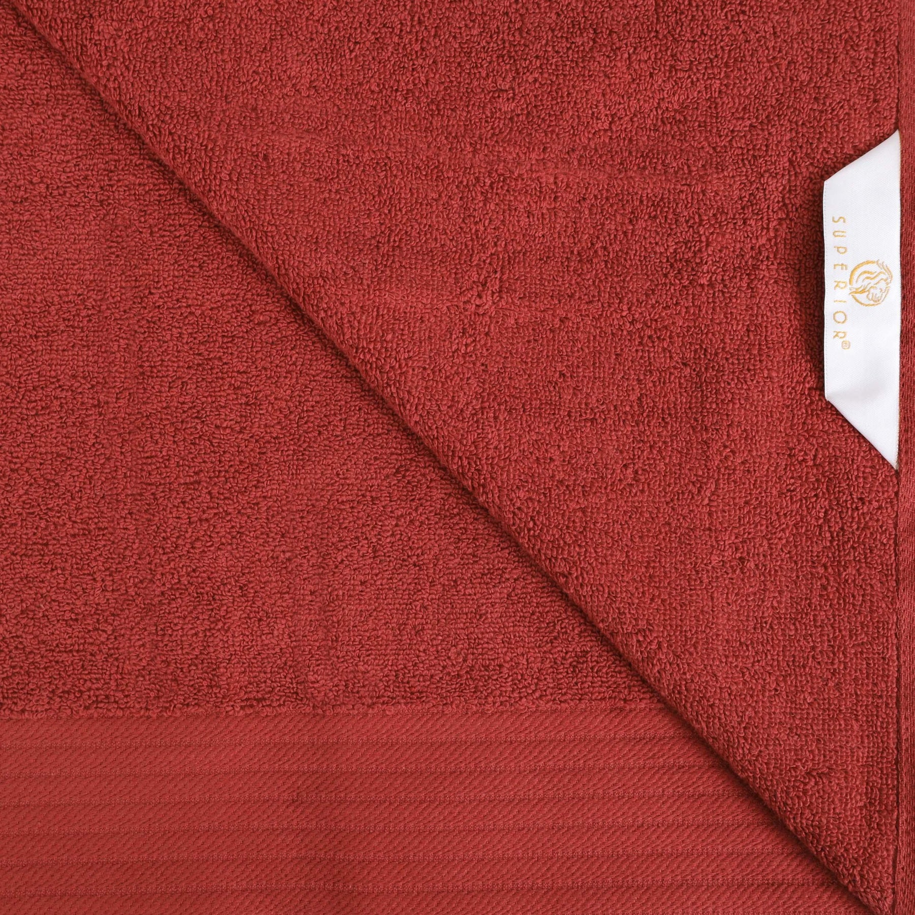 Premium Turkish Cotton Jacquard Herringbone and Solid 4-Piece Bath Towel Set - Maroon