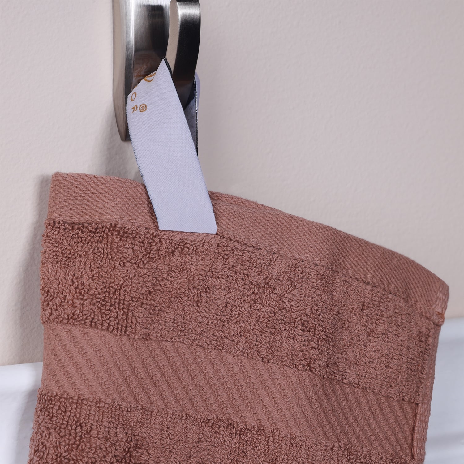 Egyptian Cotton Dobby Border Medium Weight 6 Piece Hand Towel Set - Sedona