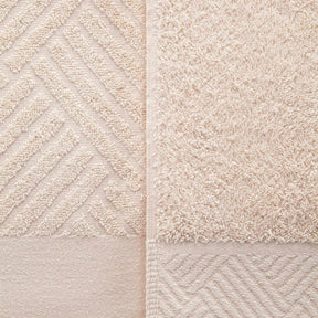 Egyptian Cotton Medium Weight Basket Weave 6 Piece Bath Towel Set - Ivory