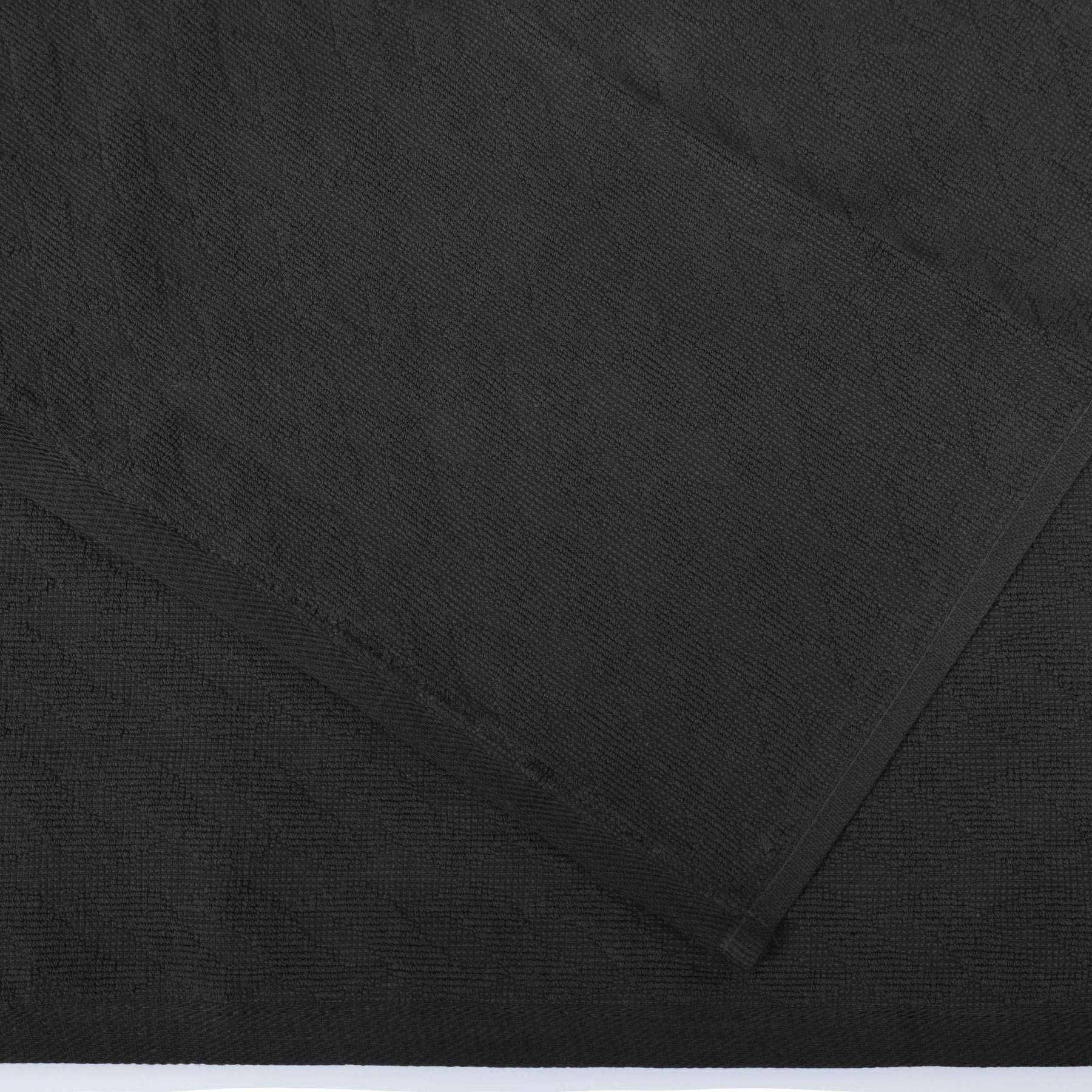 Premium Turkish Cotton Herringbone Jacquard Assorted 6-Piece Towel Set - Black