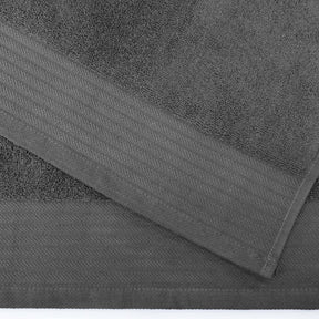 Premium Turkish Cotton Herringbone Solid Assorted 6-Piece Towel Set - Grey
