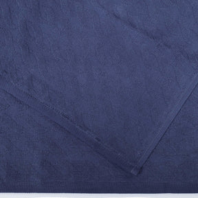 Premium Turkish Cotton Herringbone Jacquard Assorted 6-Piece Towel Set - Navy Blue