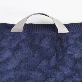 Premium Turkish Cotton Herringbone Jacquard Assorted 6-Piece Towel Set - Navy Blue