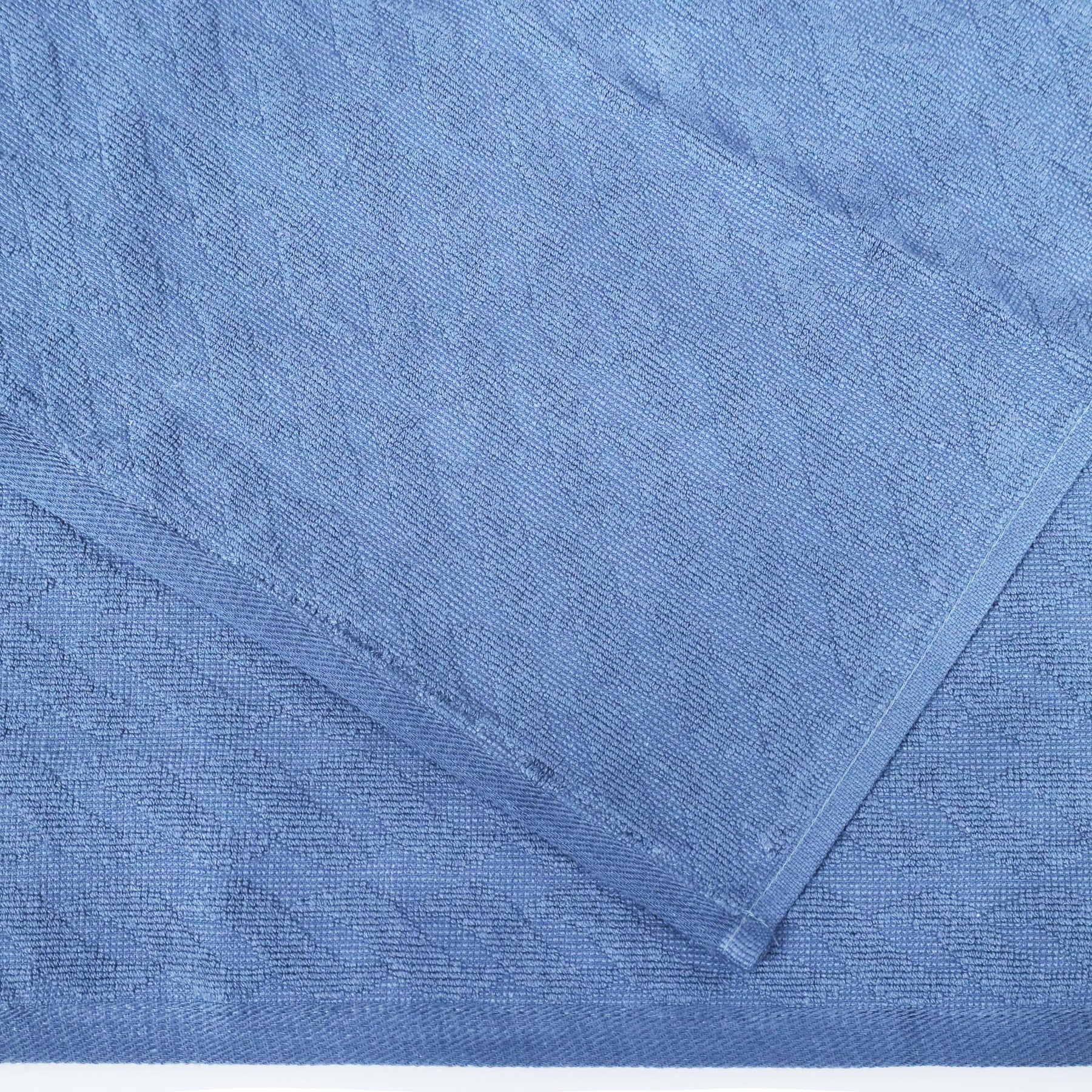 Premium Turkish Cotton Herringbone Jacquard Assorted 6-Piece Towel Set - Pacific Blue