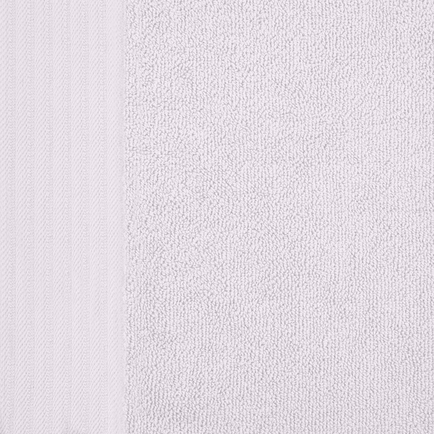 Premium Turkish Cotton Jacquard Herringbone and Solid 8-Piece Towel Set -  White