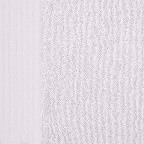 Premium Turkish Cotton Jacquard Herringbone and Solid 8-Piece Towel Set -  White