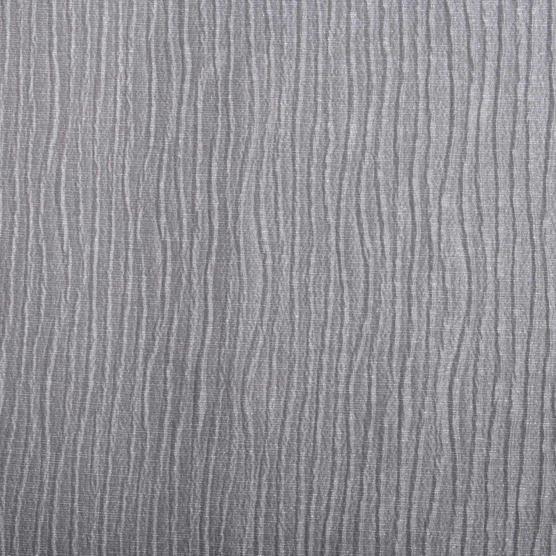 Metallic Jacquard 2-Piece Grommet Curtain Panel Set - Grey