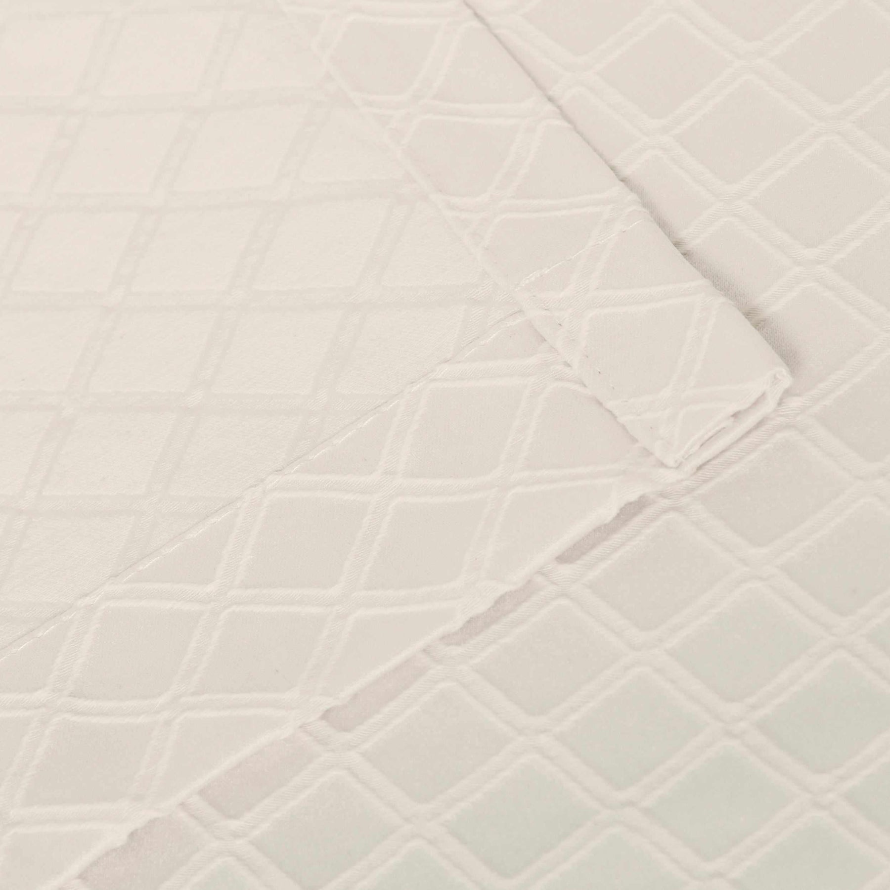  Westview Diamond Trellis Jacquard 2-Piece Grommet Curtain Panel Set  - White