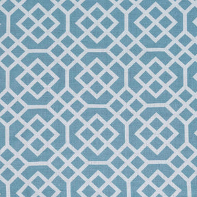 Geometric Semi Sheer 2-Piece Curtain Panel Set - Light Blue
