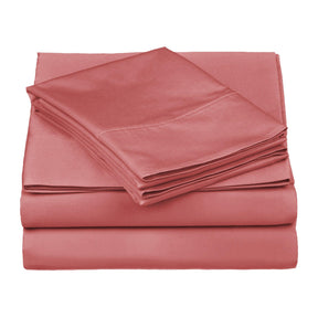  Superior Egyptian Cotton 530 Thread Count Solid Sheet Set - Blush
