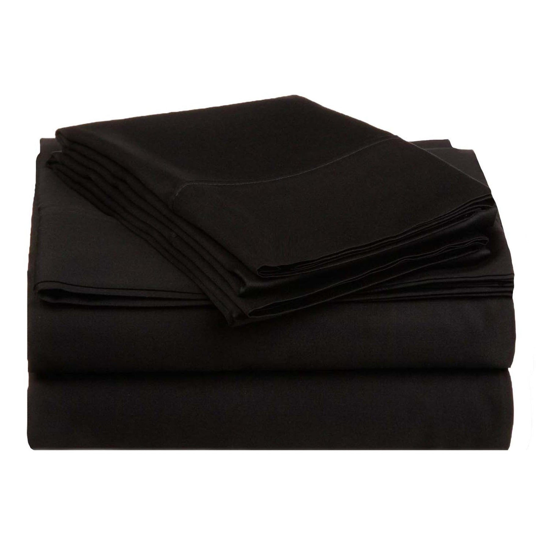  Superior Egyptian Cotton 530 Thread Count Solid Sheet Set - Black