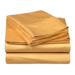  Superior Egyptian Cotton 530 Thread Count Solid Sheet Set - Gold