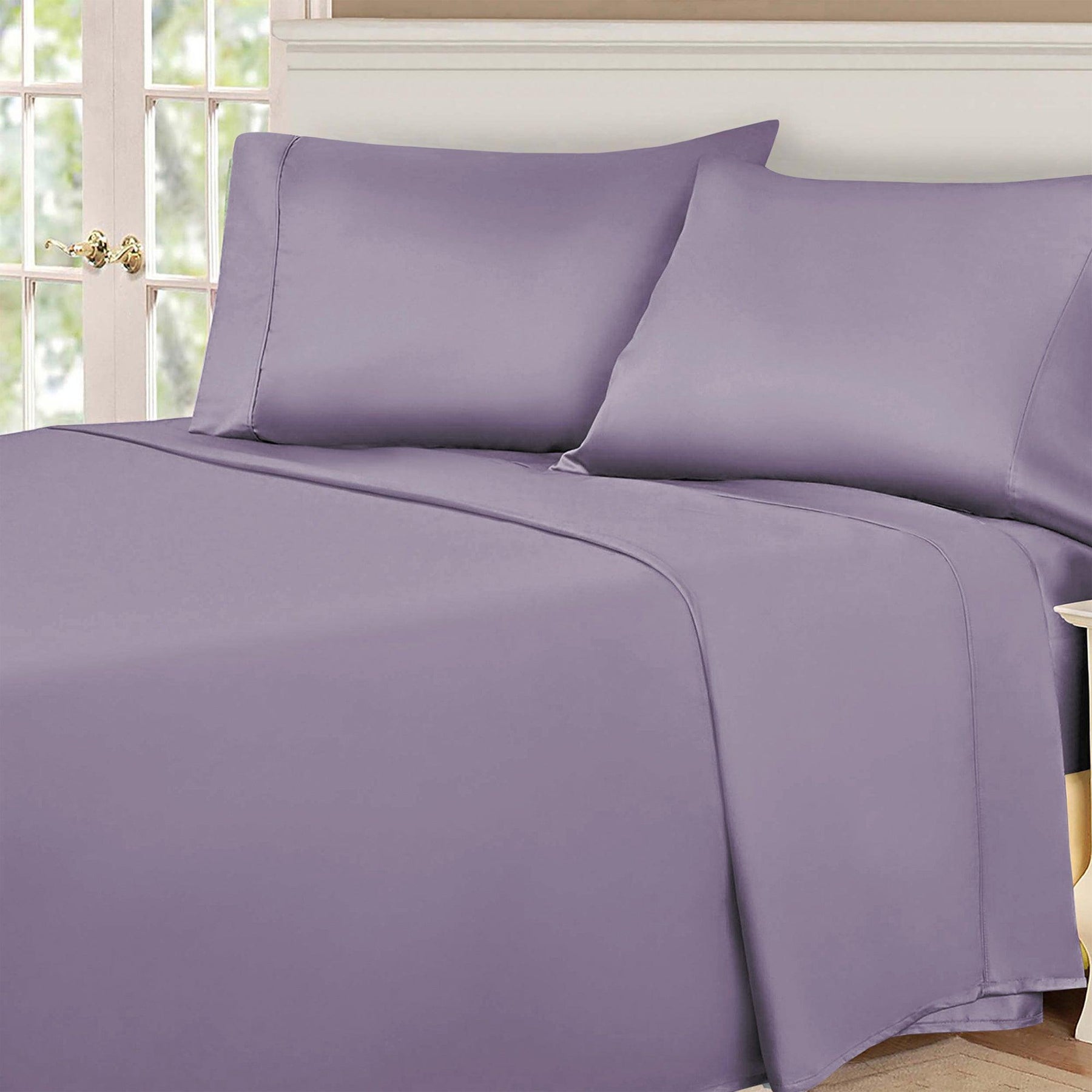  Superior Egyptian Cotton 530 Thread Count Solid Sheet Set - Lavender