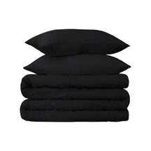  Superior Premium Egyptian Cotton 530 Thread Count Solid Duvet Cover Set - Black