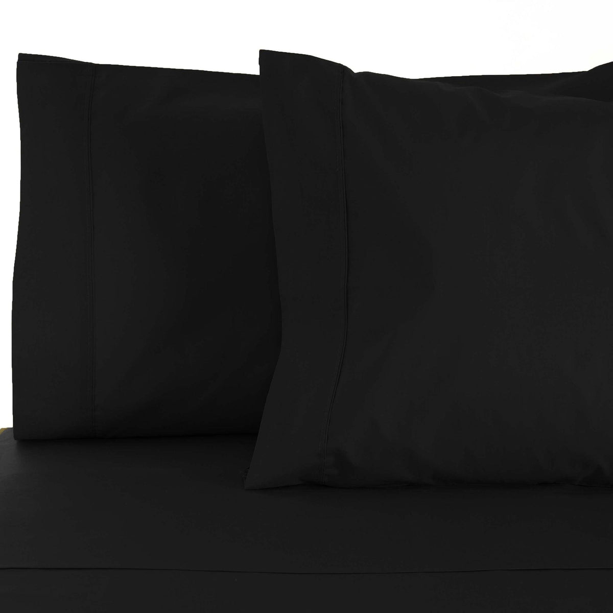 Premium Egyptian Cotton 530 Thread Count Pillow Case Set - Black