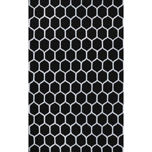  Superior Honeycomb Modern Geometric Hand Tufted Wool Area Rug - Black/Silver