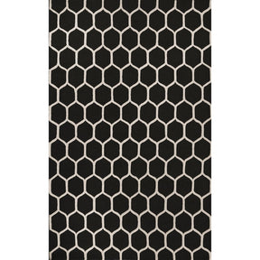  Superior Honeycomb Modern Geometric Hand Tufted Wool Area Rug - Chocolate/Ivory