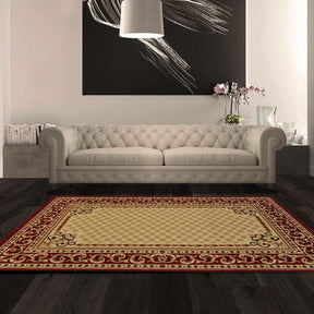 Superior Longfield Traditional Oriental Area Rug  - Ivory
