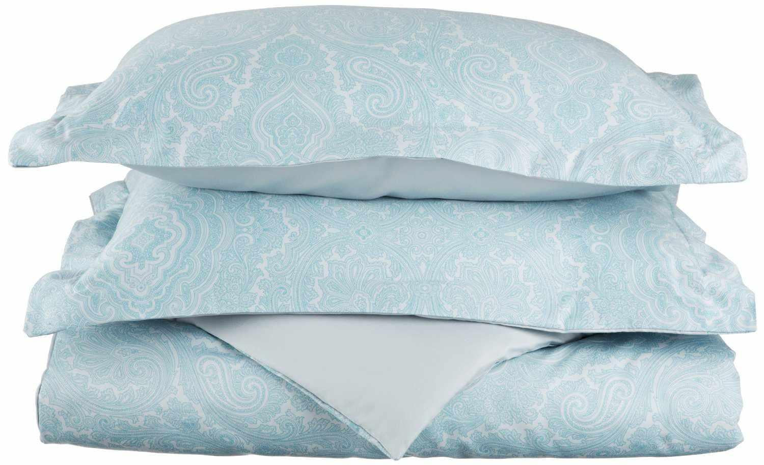 600 Thread Count Cotton Blend Italian Paisley Duvet Cover Set - Duvet Cover Set by Superior Brand