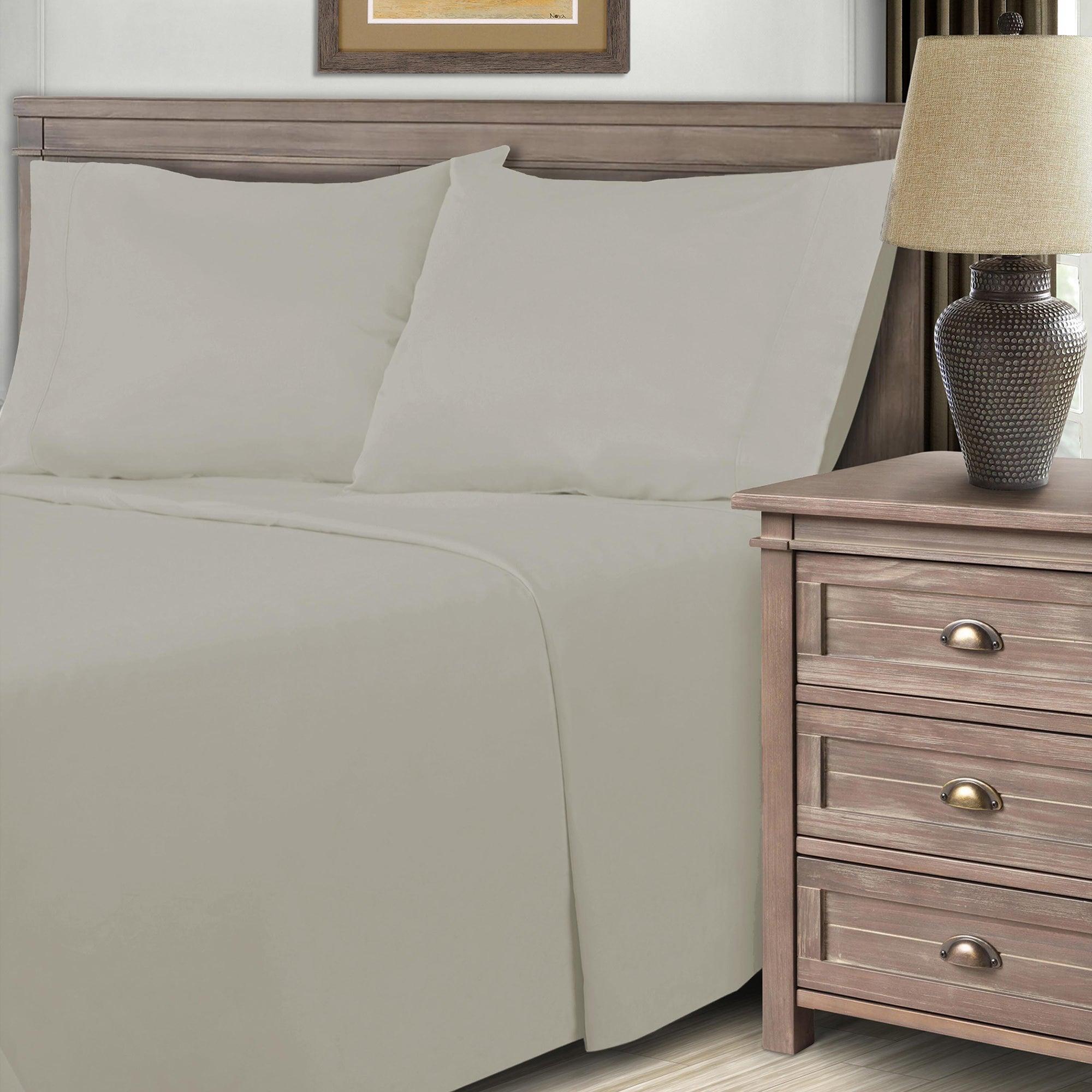 600 Thread Count Cotton Blend Bed Sheet Set Solid Deep Pocket - Sheet Set by Superior Brand