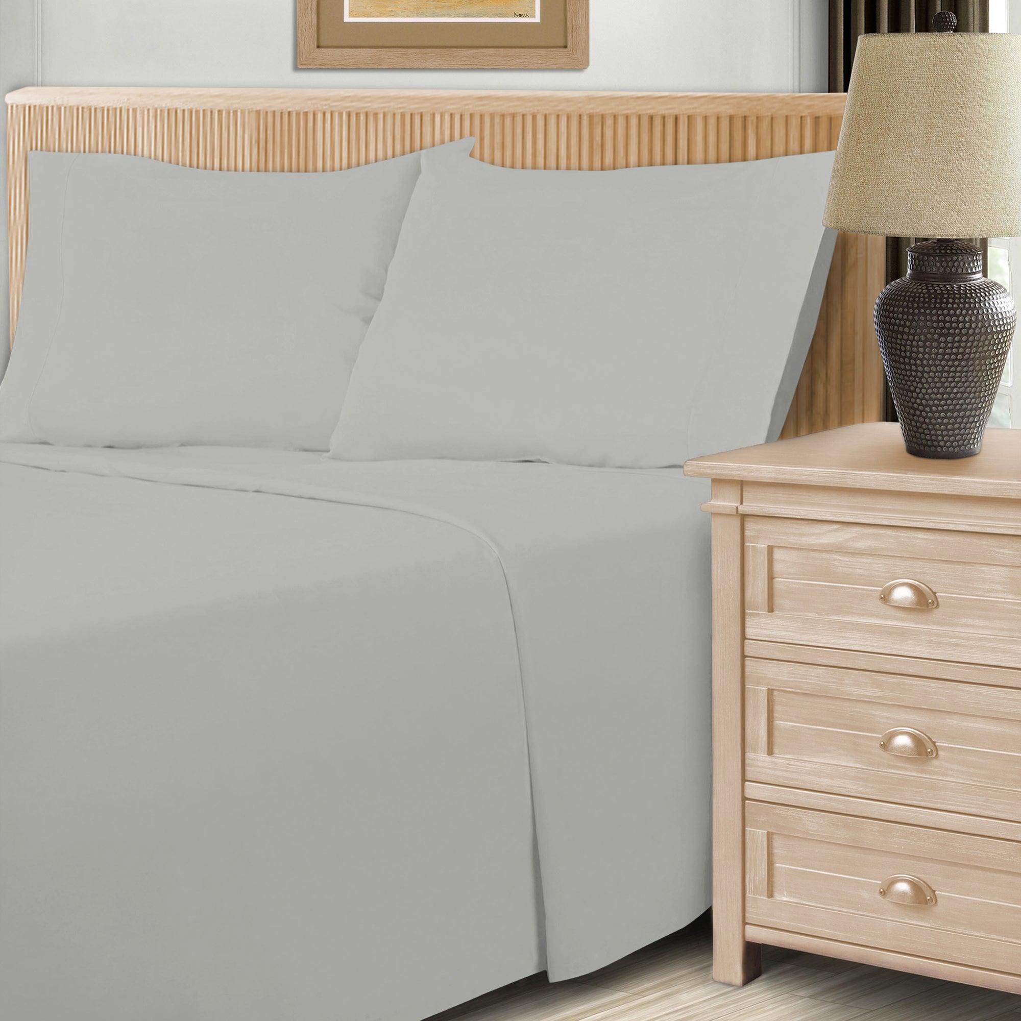 600 Thread Count Cotton Blend Bed Sheet Set Solid Deep Pocket - Sheet Set by Superior Brand