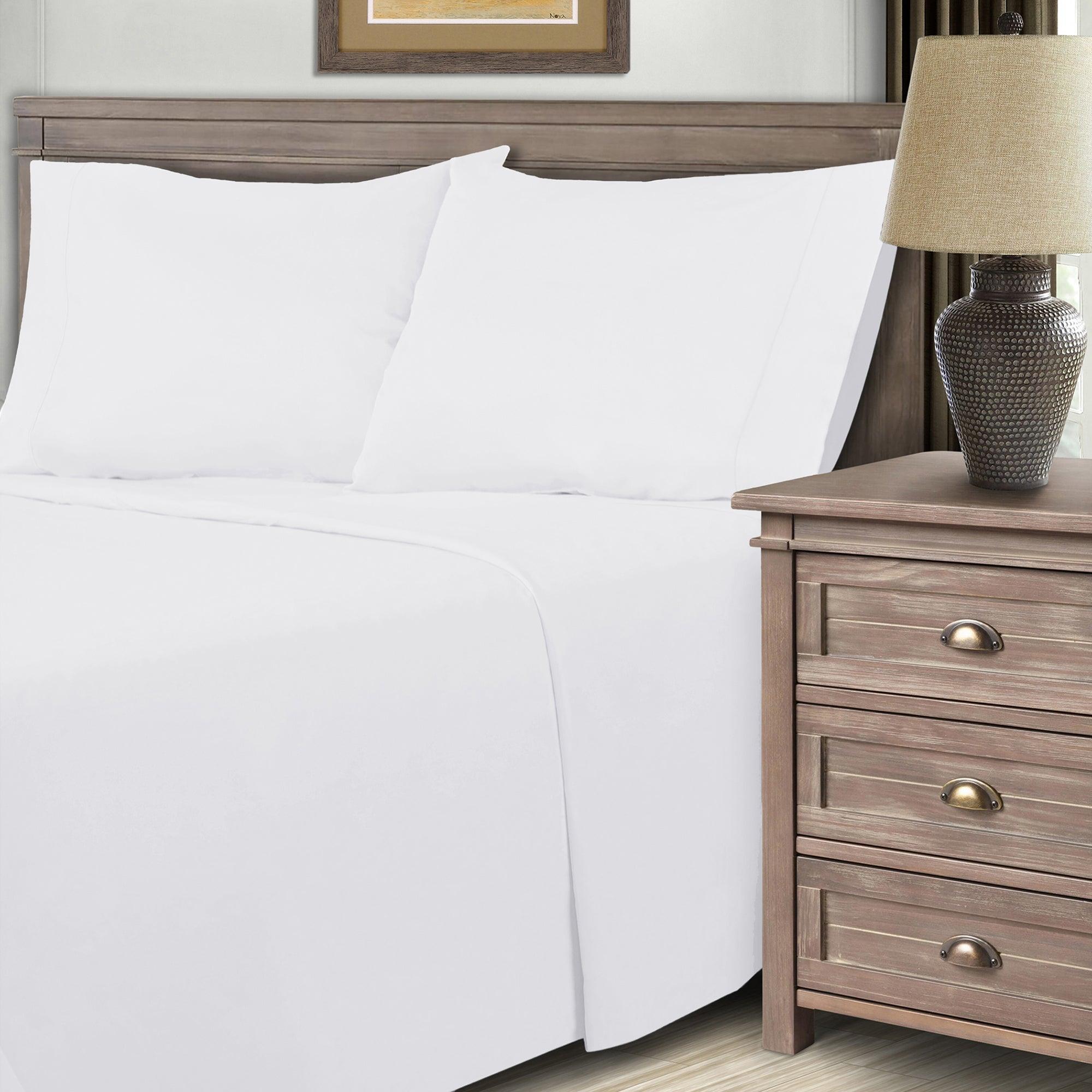 600 Thread Count Cotton Blend Bed Sheet Set Solid Deep Pocket - Sheet Set by Superior Brand