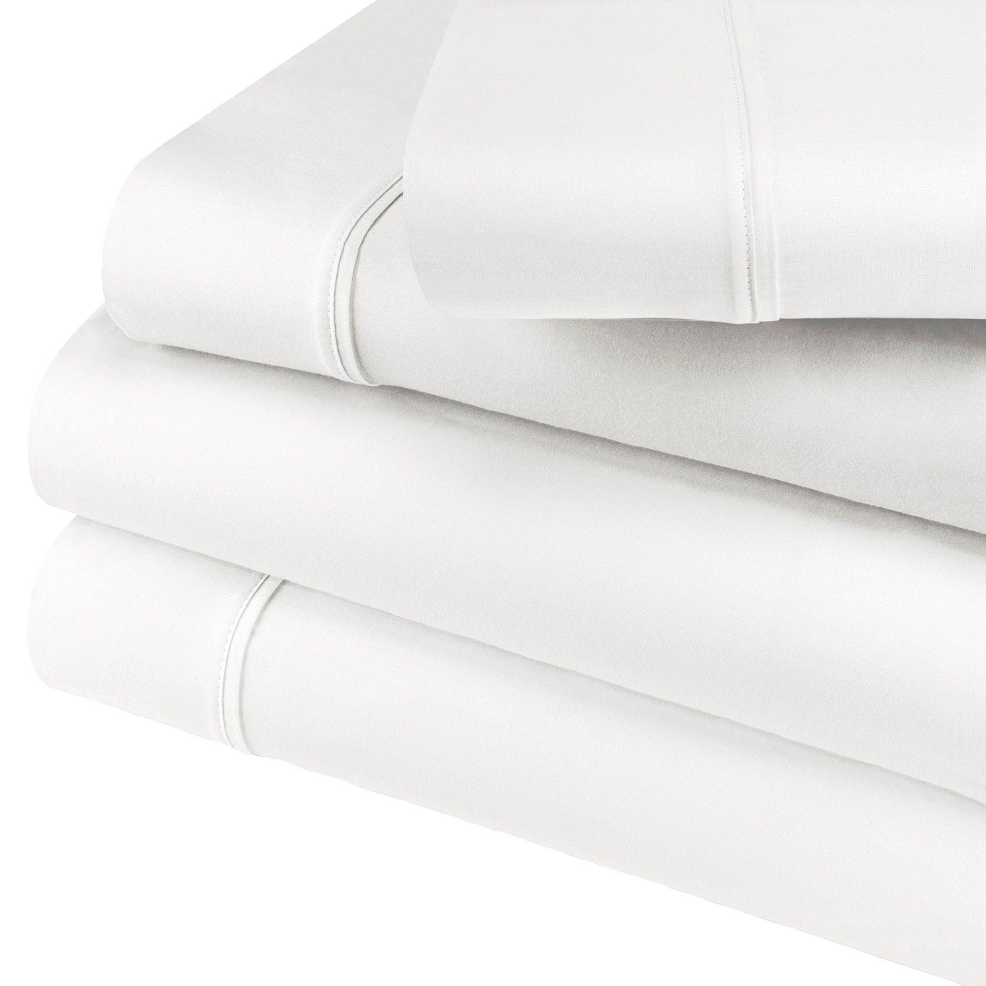 600 Thread Count Cotton Blend Bed Sheet Set Solid Deep Pocket - Sheet Set by Superior Brand