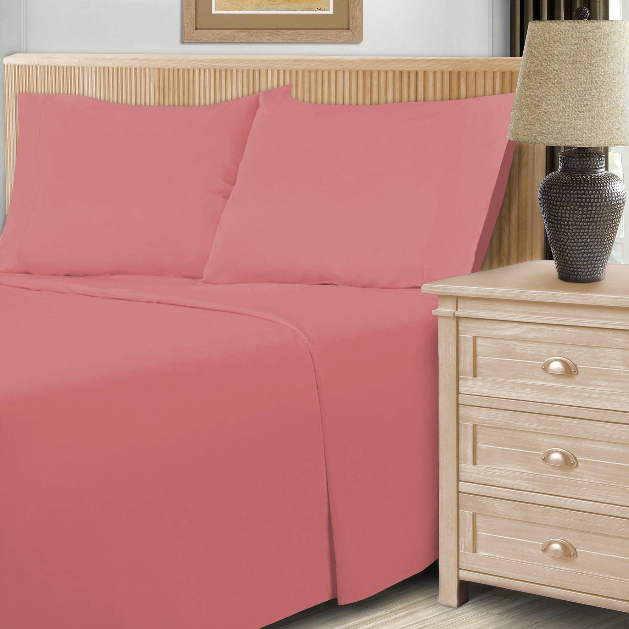 600 Thread Count Cotton Blend Bed Sheet Set Solid Deep Pocket - Sheet Set by Superior Brand