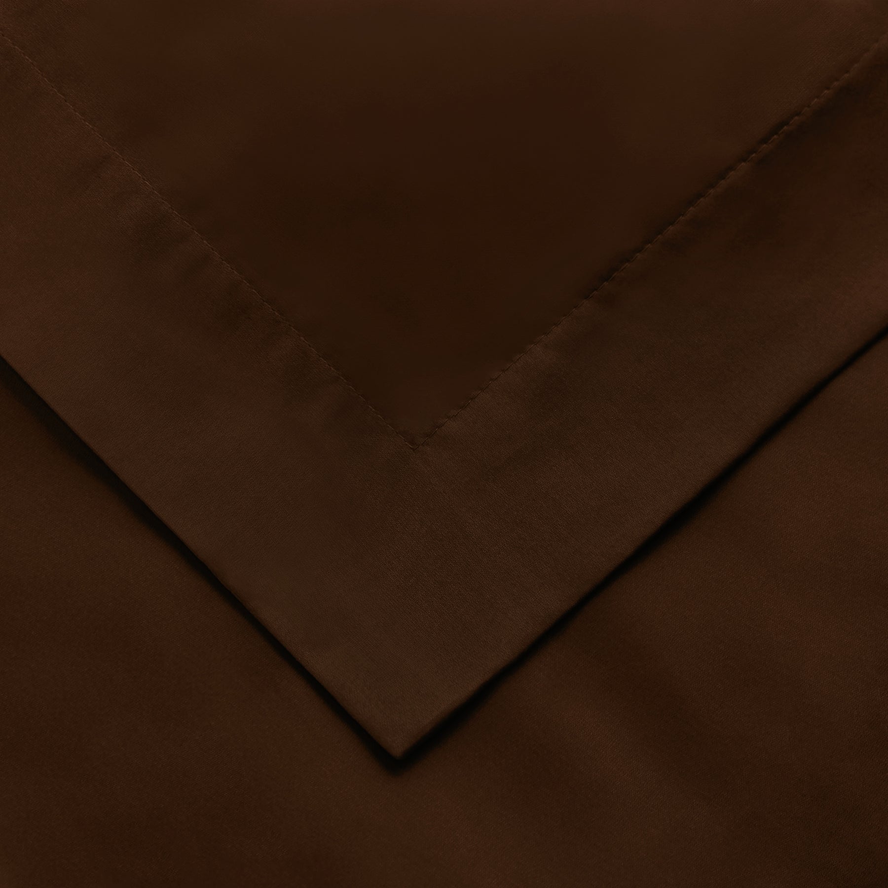 Superior Premium 650 Thread Count Egyptian Cotton Solid Duvet Cover Set - Chocolate