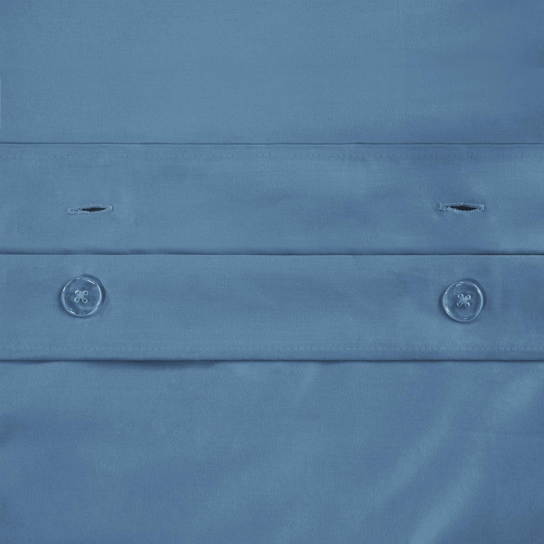  Superior Premium 650 Thread Count Egyptian Cotton Solid Duvet Cover Set - Medium Blue