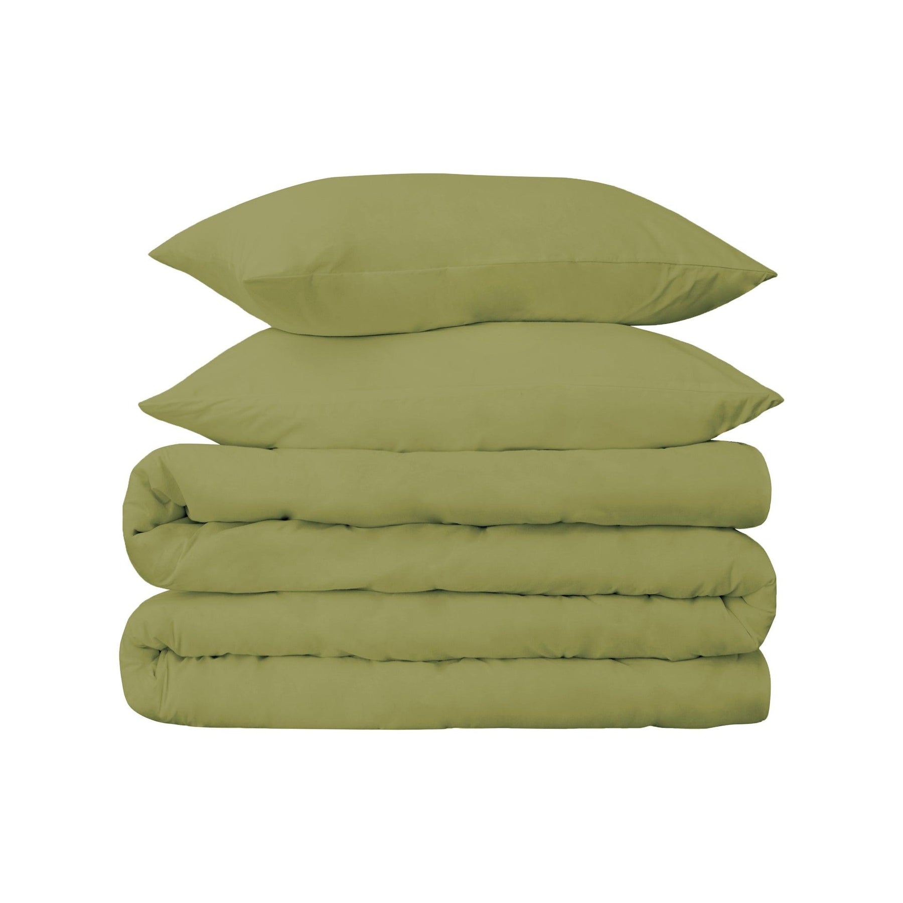  Superior Premium 650 Thread Count Egyptian Cotton Solid Duvet Cover Set - Olive Green