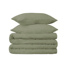  Superior Premium 650 Thread Count Egyptian Cotton Solid Duvet Cover Set - Sage