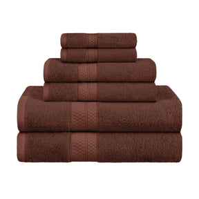 Rayon from Bamboo Ultra-Plush Heavyweight Assorted 6-Piece Towel Set - Cocoa