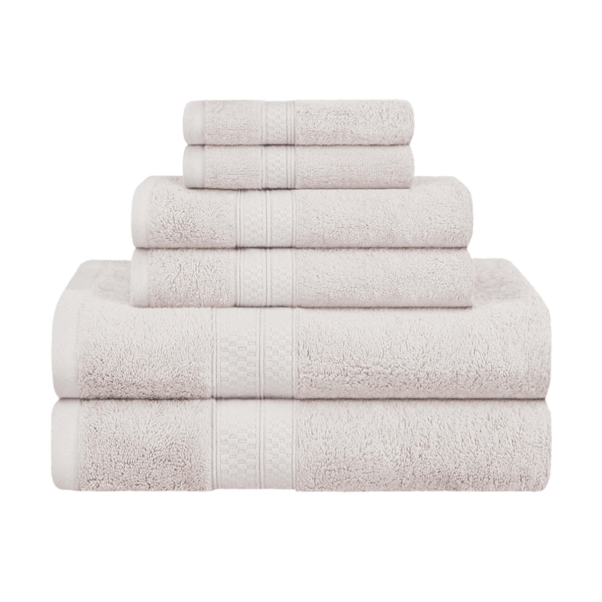 Rayon from Bamboo Ultra-Plush Heavyweight Assorted 6-Piece Towel Set -  Ivory