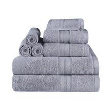  Ultra-Soft Hypoallergenic Rayon from Bamboo Cotton Blend Assorted Bath Towel Set - Chrome