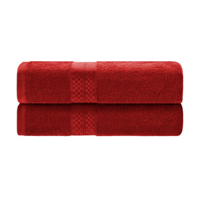 Rayon from Bamboo Ultra-Plush Heavyweight 2-Piece Bath Towel Set - Crimson