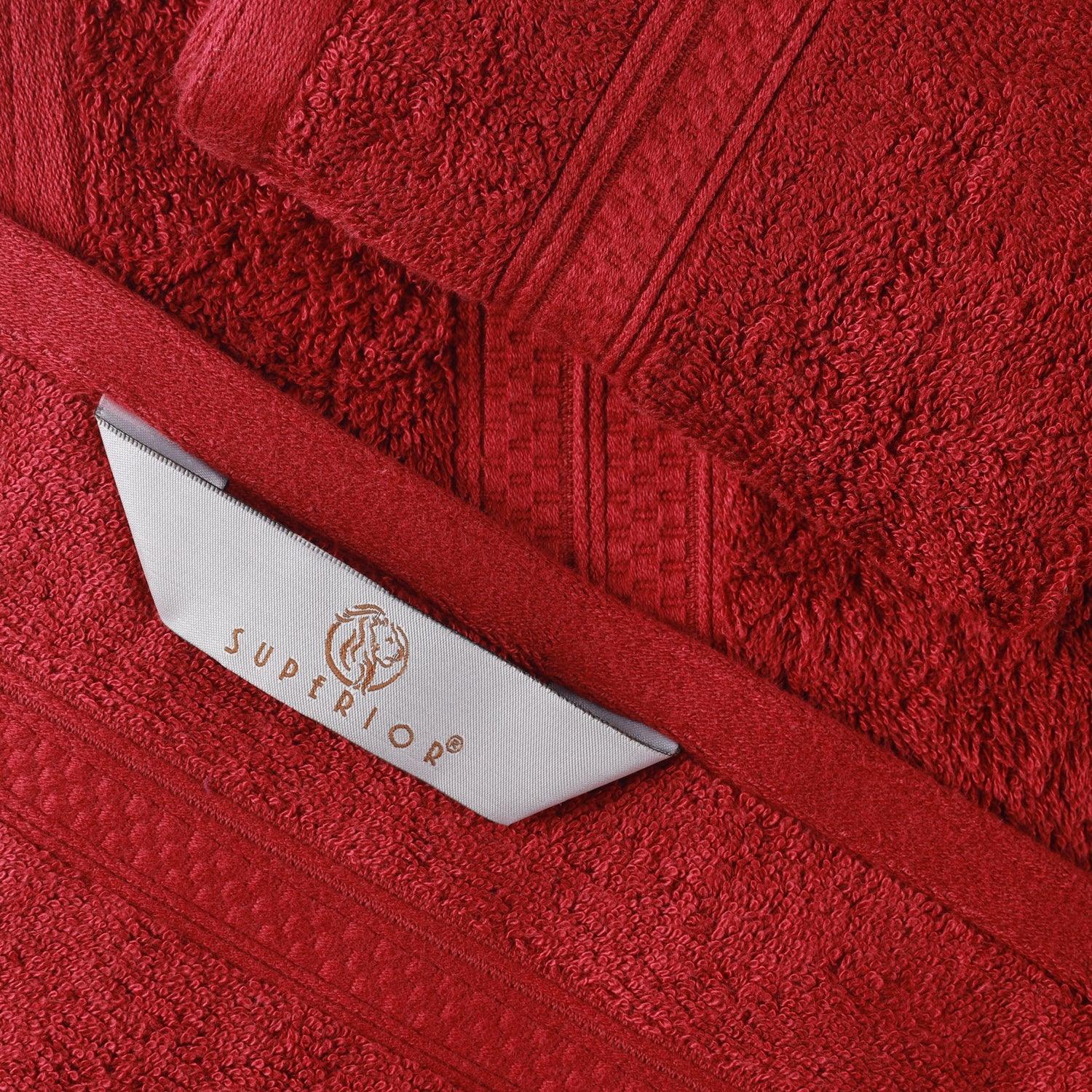 Rayon from Bamboo Ultra-Plush Heavyweight Assorted 12-Piece Towel Set - Crimson