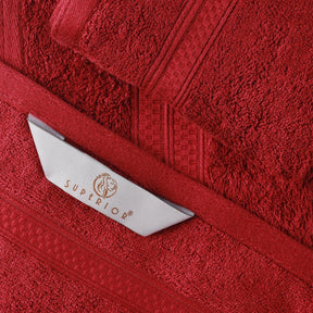  Rayon from Bamboo Ultra-Plush Heavyweight Assorted 6-Piece Towel Set- Crimson