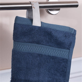  Ultra-Soft Hypoallergenic Rayon from Bamboo Cotton Blend Assorted Bath Towel Set -  Royal Blue
