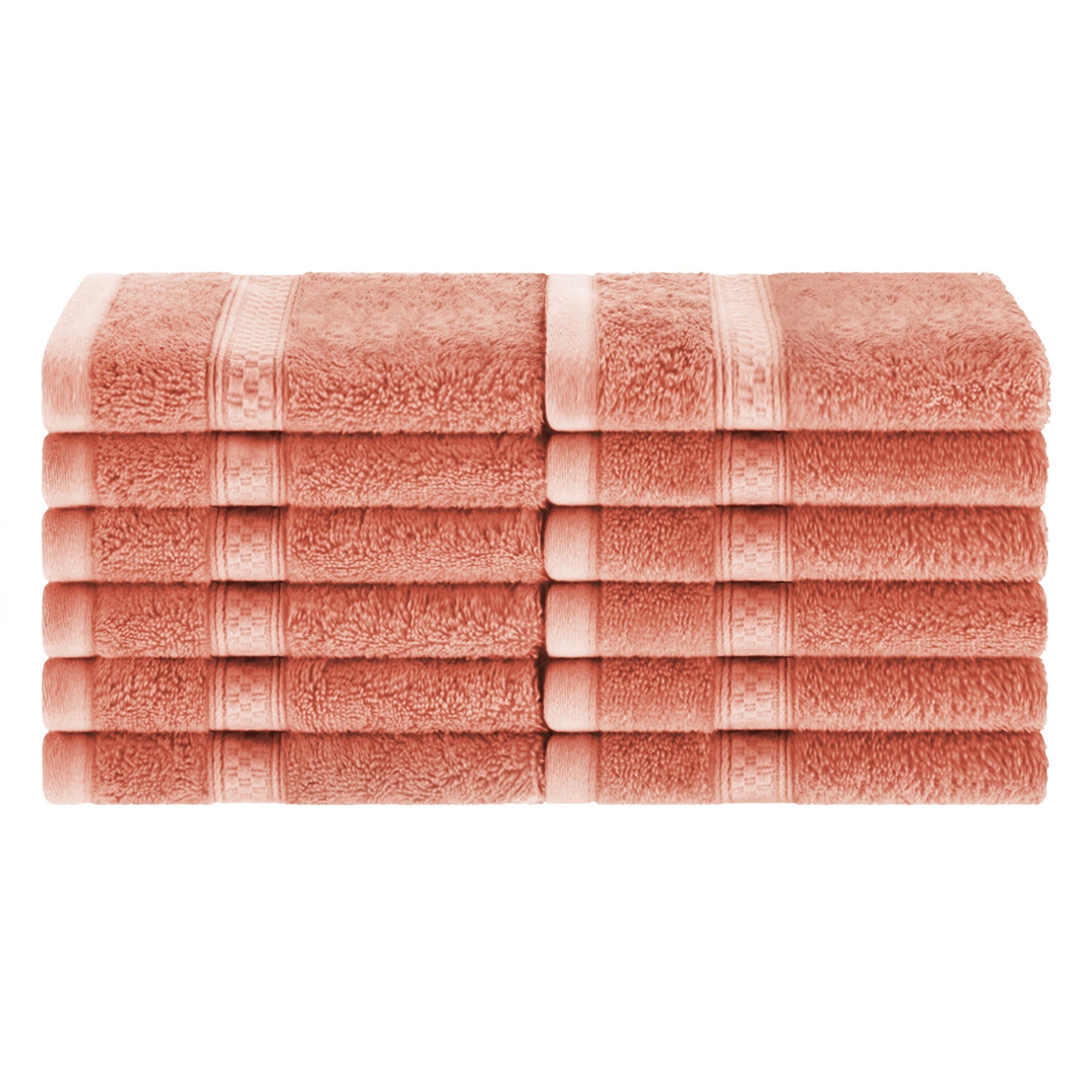 Rayon from Bamboo Ultra-Plush Heavyweight Assorted 12-Piece Towel Set - Salmon