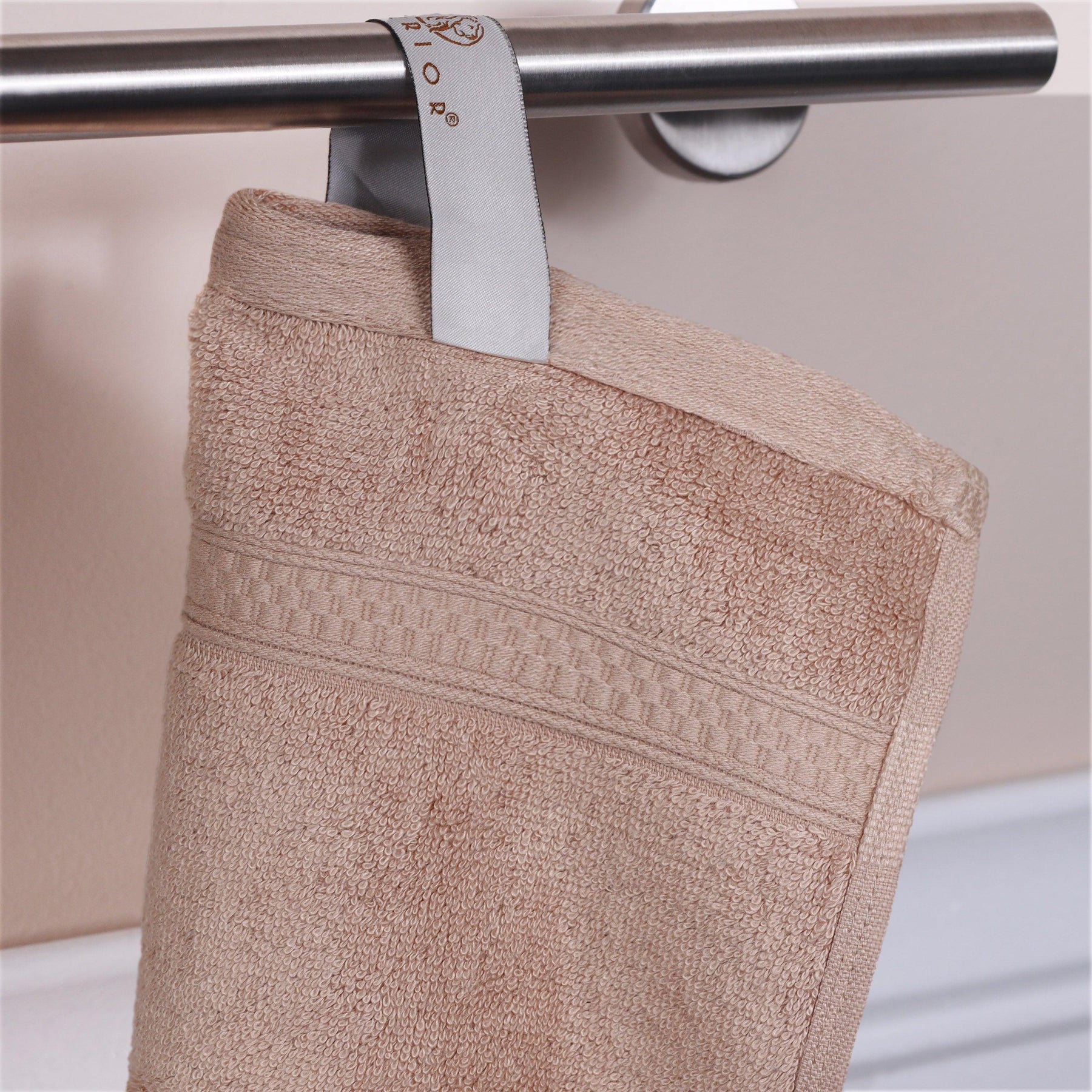  Ultra-Soft Hypoallergenic Rayon from Bamboo Cotton Blend Assorted Bath Towel Set - Sand