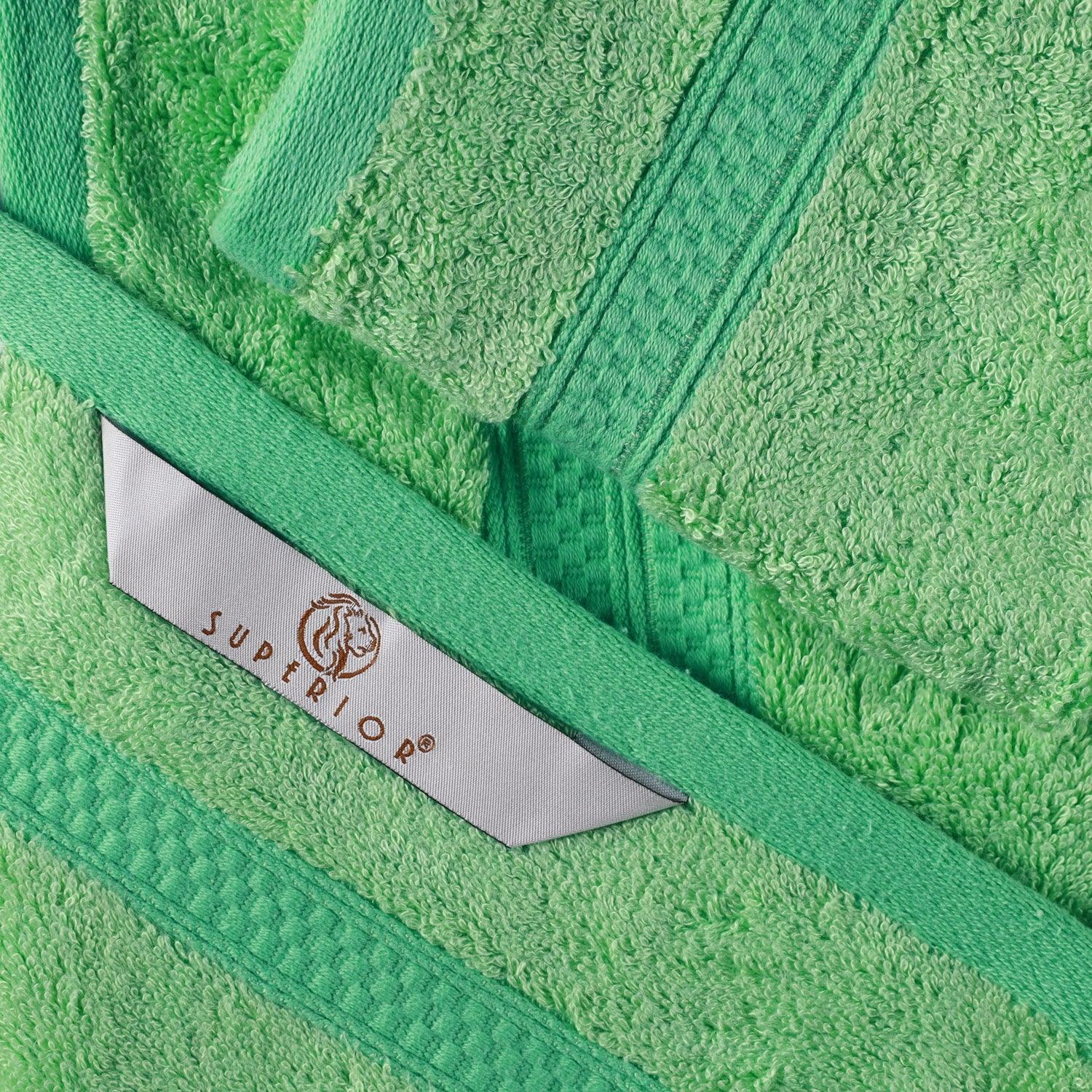  Rayon from Bamboo Ultra-Plush Heavyweight 6-Piece Hand Towel Set- Spring Green