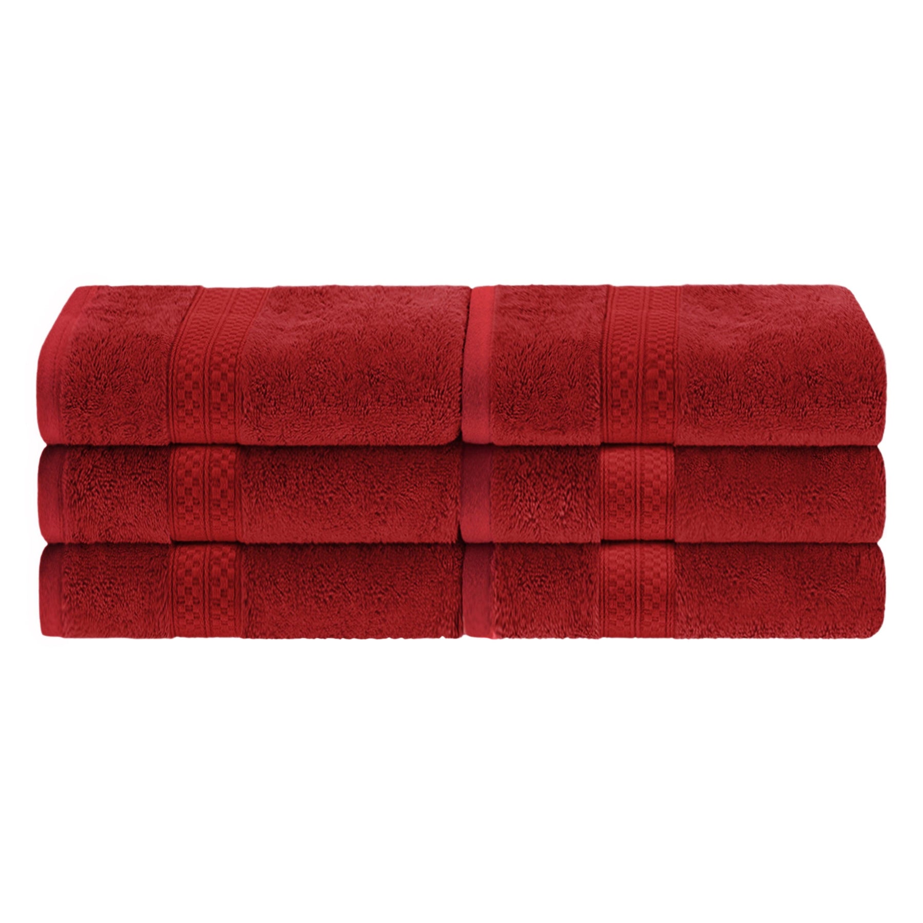 Rayon from Bamboo Ultra-Plush Heavyweight 6-Piece Hand Towel Set - Crimson