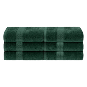 Rayon from Bamboo Ultra-Plush Heavyweight 6-Piece Hand Towel Set - Hunter Green